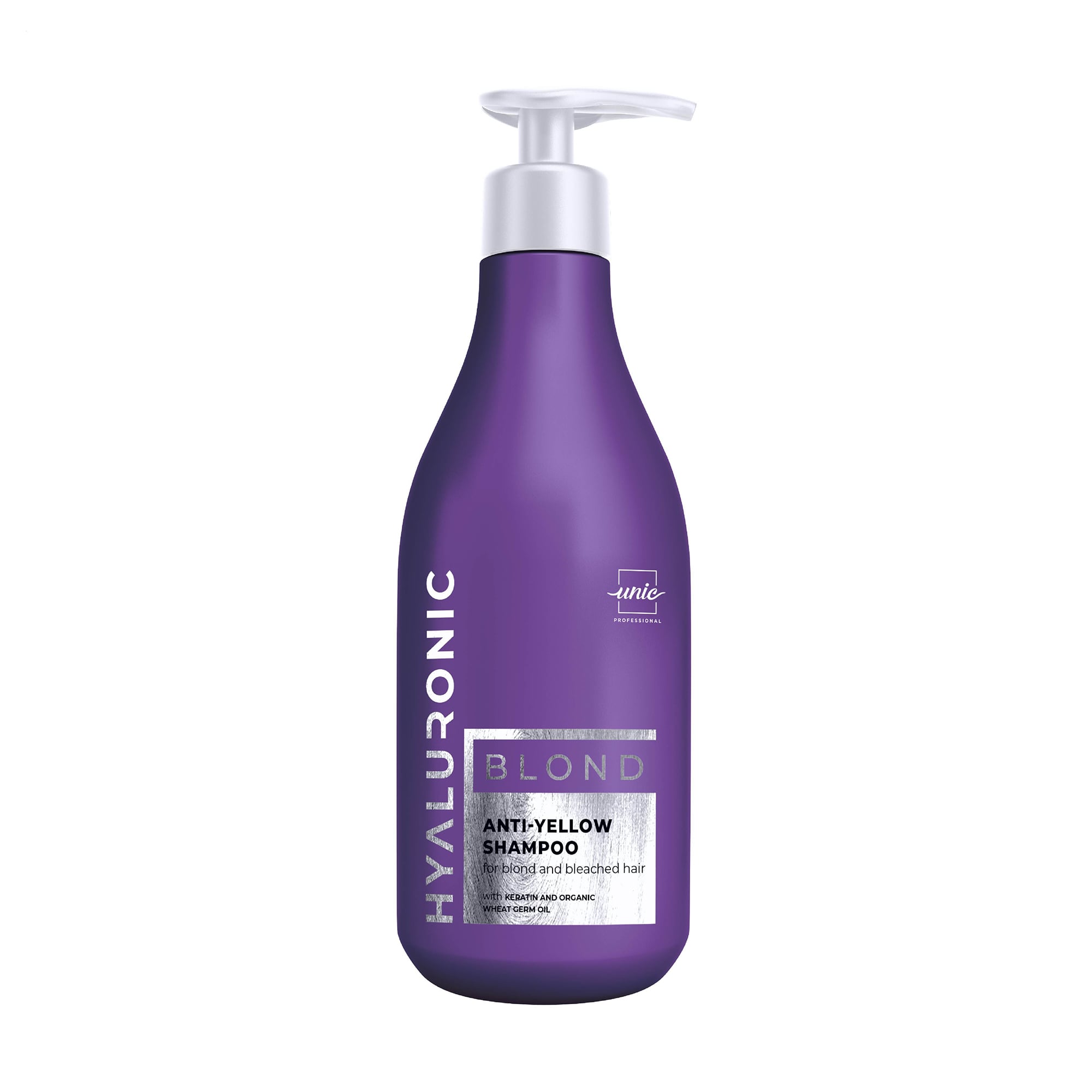 Шампунь Unic Hyaluronic Blond Anti-Yellow Shampoo для світлого та знебарвленого волосся, 500 мл