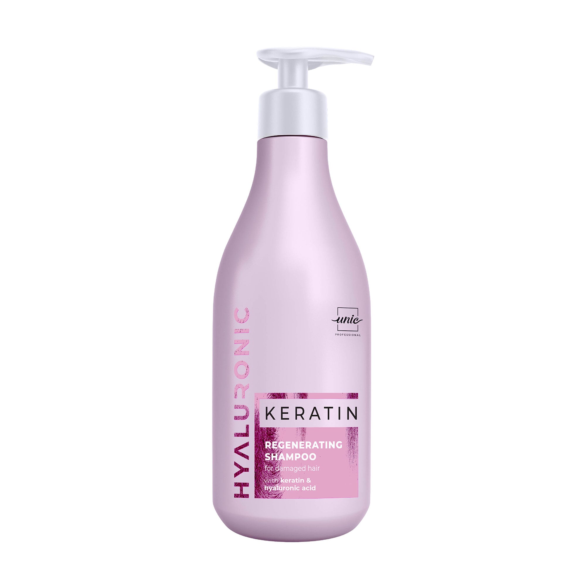Відновлювальний шампунь Unic Hyaluronic Keratin Regenerating Shampoo для ламкого та пошкодженого волосся, 500 мл